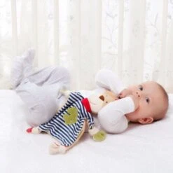Sigikid® Doudou Plat Lapin Marin Green 38cm En Coton 100% Bio 'Organic' - Doudou Coton Bio Kba -Peluche Jouets Magasin sigikid doudou plat lapin marin doudou coton bio kba 5